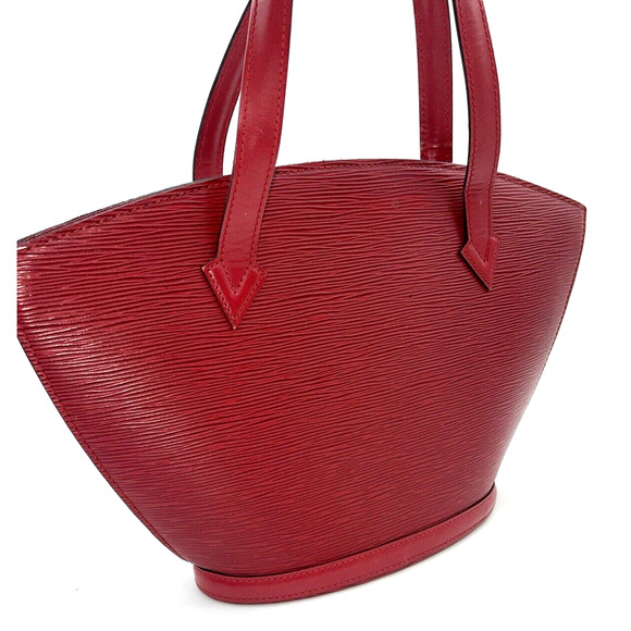 Authentic Louis Vuitton Saint Jacques Red EPI Leather Shoulder Bag LV - Picture 3 of 16